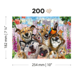 WOODEN CITY Dřevěné puzzle Blázniví mazlíčci 2v1, 200 dílků EKO 145402