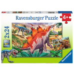 RAVENSBURGER Puzzle Jurská divočina 2x24 dílků 145981