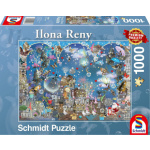 SCHMIDT Puzzle Modré vánoční nebe 1000 dílků 146942