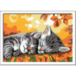 RAVENSBURGER CreArt Malování podle čísel: Podzimní koťata 18x13cm 147003