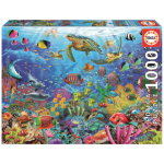 EDUCA Puzzle Želvy v tropické fantazii 1000 dílků 147073