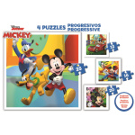 EDUCA Puzzle Mickey a přátelé 4v1 (12,16,20,25 dílků) 147110