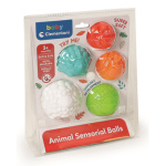 CLEMENTONI BABY Senzorické zvířátkové měkké míčky 5 ks 147141