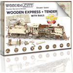 WOODEN CITY 3D puzzle Express s tendrem a kolejemi 580 dílů 147790