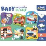 TREFL Baby puzzle Povolání a vozidla 6v1 (2-6 dílků) 148004