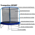 PIXINO Trampolína Sport 305 cm s ochrannou sítí a žebříkem 148210