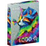 ENJOY Puzzle Krásná kočka a motýl 1000 dílků 149926