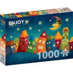 ENJOY Puzzle Vybarevné domečky 1000 dílků 149987