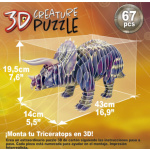 EDUCA 3D puzzle Triceratops 67 dílků 150077