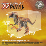 EDUCA 3D puzzle Velociraptor 64 dílků 150078