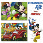 EDUCA Puzzle Mickey Mouse: Zábavní park 2x20 dílků 150082