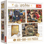 TREFL Puzzle Harry Potter: Turnaj tří kouzelníků, Famfrpál a Bradavice 400 + 500 + 600 dílků 151113