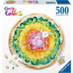 RAVENSBURGER Kulaté puzzle Kruh barev: Pizza 500 dílků 151505