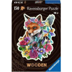 RAVENSBURGER Dřevěné obrysové puzzle Barevná liška 150 dílků 152861