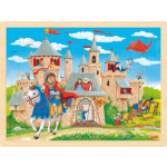 GOKI Dřevěné puzzle Rytířský hrad 96 dílků 153385