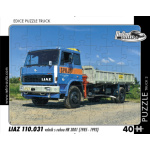 RETRO-AUTA Puzzle TRUCK č.2 Liaz 110.031 valník s rukou HR 3001 (1985-1993) 40 dílků 153823