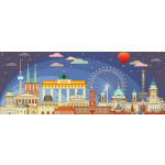 RAVENSBURGER Panoramatické puzzle Berlín v noci 1000 dílků 155233