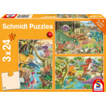 SCHMIDT Puzzle Dinosauři 3x24 dílků 156125