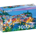 ENJOY Puzzle Vernazza za soumraku, Cinque Terre, Itálie 1000 dílků 156476