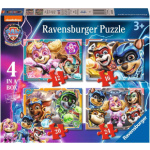 RAVENSBURGER Puzzle Tlapková patrola ve velkofilmu 4v1 (12, 16, 20, 24 dílků) 157220