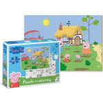 DODO Oboustranné puzzle Prasátko Peppa: Na chalupě 60 dílků 158945