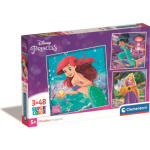 CLEMENTONI Puzzle Disney princezny 3x48 dílků 159469