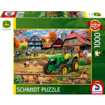 SCHMIDT Puzzle Farma s traktorem: John Deere 5050E 1000 dílků 159544