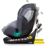 CHIPOLINO Autosedačka Supreme i-Size 40-150cm Isofix 360, Granite 160778, (2024)