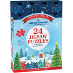 EUROGRAPHICS Puzzle Adventní kalendář: Vánoční vesnice 24x50 dílků 161698