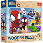 TREFL Dřevěné puzzle Spidey a jeho úžasní přátelé 24 dílků 162180