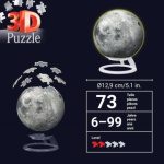 RAVENSBURGER 3D Svítící puzzleball Měsíc 73 dílků 162466