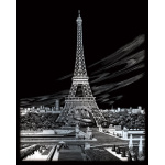 Stříbrný škrabací obrázek Eiffelova věž, Francie 19744