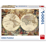 DINO Puzzle Historická mapa 1000 dílků 5830