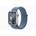 Apple Watch S9 Cell/41mm/Silver/Sport Band/Winter Blue, MRHX3QC/A