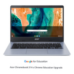 Acer Chromebook/314/N6000/14"/FHD/T/8GB/128GB eMMC/UHD/Chrome EDU/Gray/2R, NX.K07EC.002