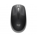 Logitech M190/Kancelářská/Optická/1 000 DPI/Bezdrátová USB/Šedá, 910-005906