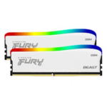 Kingston FURY Beast White/DDR4/32GB/3200MHz/CL16/2x16GB/RGB/White, KF432C16BWAK2/32