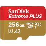 SanDisk Extreme PLUS/micro SDXC/256GB/UHS-I U3 / Class 10/+ Adaptér, SDSQXBD-256G-GN6MA