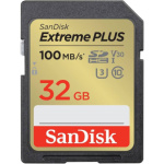 SanDisk Extreme PLUS/SDHC/32GB/100MBps/UHS-I U3 / Class 10/Černá, SDSDXWT-032G-GNCIN