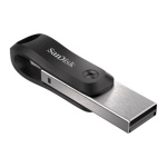 SanDisk iXpand Flash Drive Go/256GB/USB 3.0/Lightning + USB-A/Černá, SDIX60N-256G-GN6NE