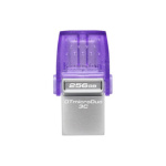 Kingston DataTraveler MicroDuo 3C/256GB/USB 3.2/USB-A + USB-C/Fialová, DTDUO3CG3/256GB