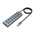 AKASA USB hub Connect 7 IPS 7-Port, AK-HB-21BKCM