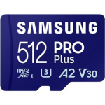 Samsung/micro SDXC/512GB/Class 10/+ Adaptér/Modrá, MB-MD512SA/EU