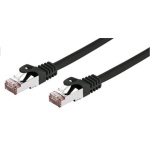 Kabel C-TECH patchcord Cat6, FTP, černý, 1m, CB-PP6F-1BK