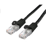 Kabel C-TECH patchcord Cat6, UTP, černý, 1m, CB-PP6-1BK