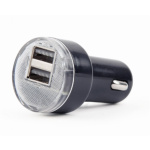 Gembird 2x USB nabíječka do auta 2,1A, černá, EG-U2C2A-CAR-02