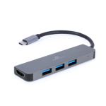 Gembird USB-C 2v1 multiport hub + HDMI, A-CM-COMBO2-01