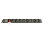 Gembird PDU 8 schucko, 1U, 16 A, 3m, EG-PDU-014