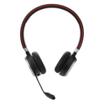 Jabra Evolve 65 SE/Stereo/BT/Bezdrát/Stand/Černá-červená, 6599-833-499