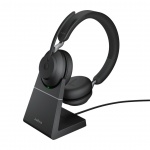 Jabra Evolve2 65/Stereo/USB-C/BT/Bezdrát/Stand/Černá, 26599-989-889